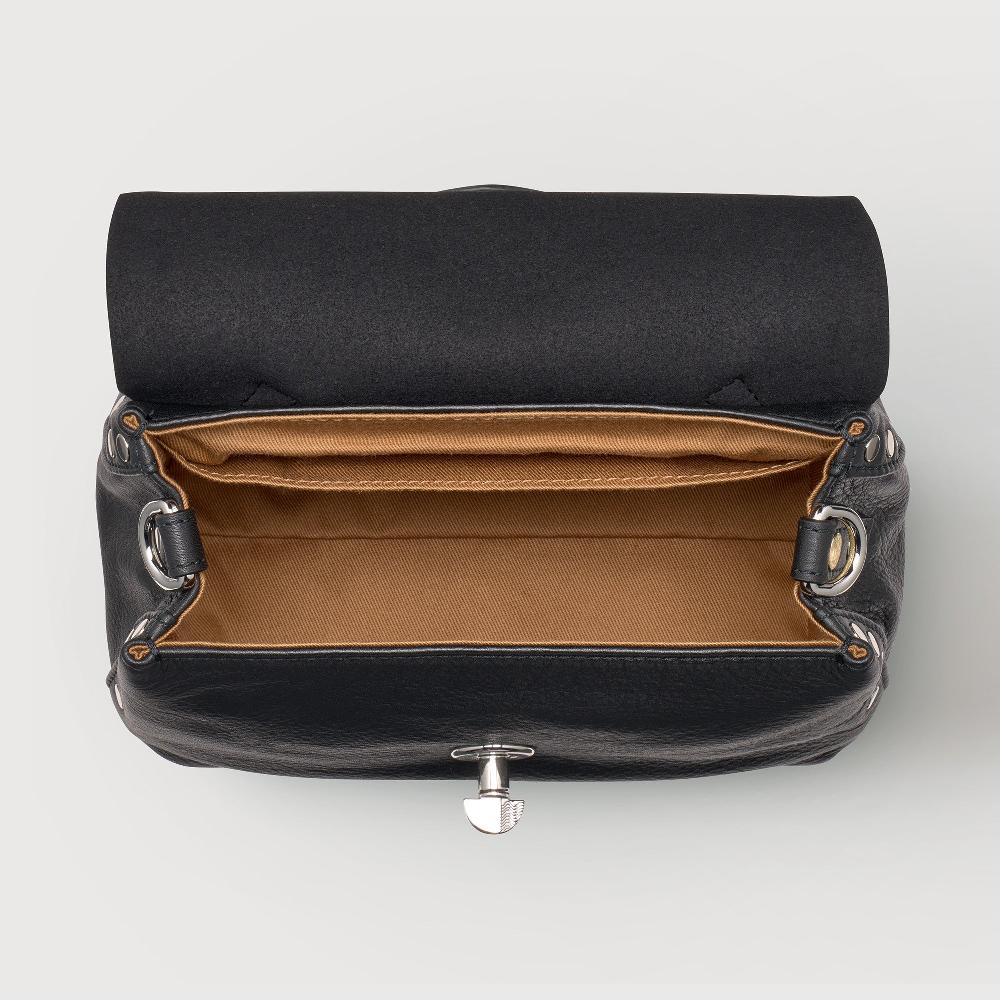 Zanellato BORSA POSTINA® BABY IN PELLE LISCIA BLACK NERO | Zanellato Consegna Veloce