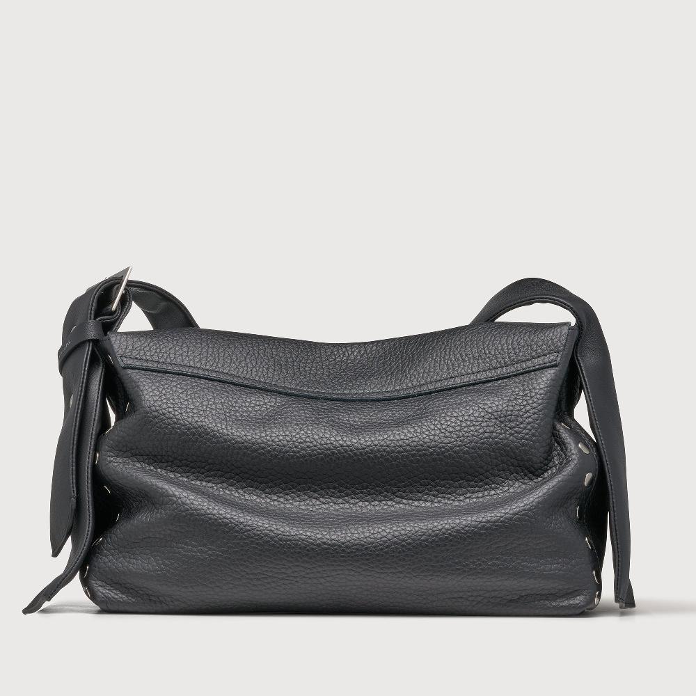 Zanellato BORSA POSTINA® MEDIUM IN PELLE MARTELLATA BLACK NERO | Zanellato Shopping Online