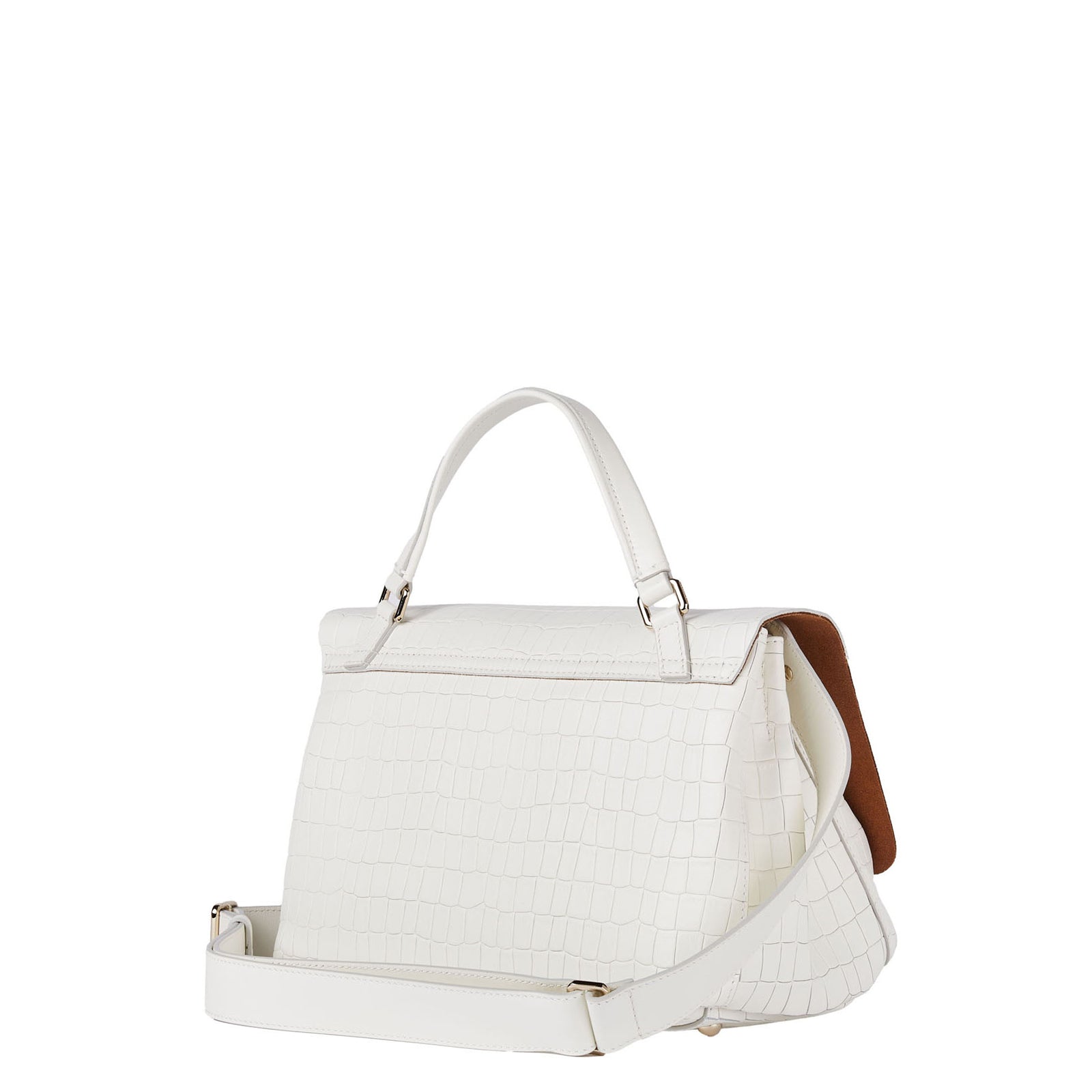 Zanellato BORSA POSTINA® SMALL IN PELLE STAMPATA WHITE LINO 21 | Zanellato Novità