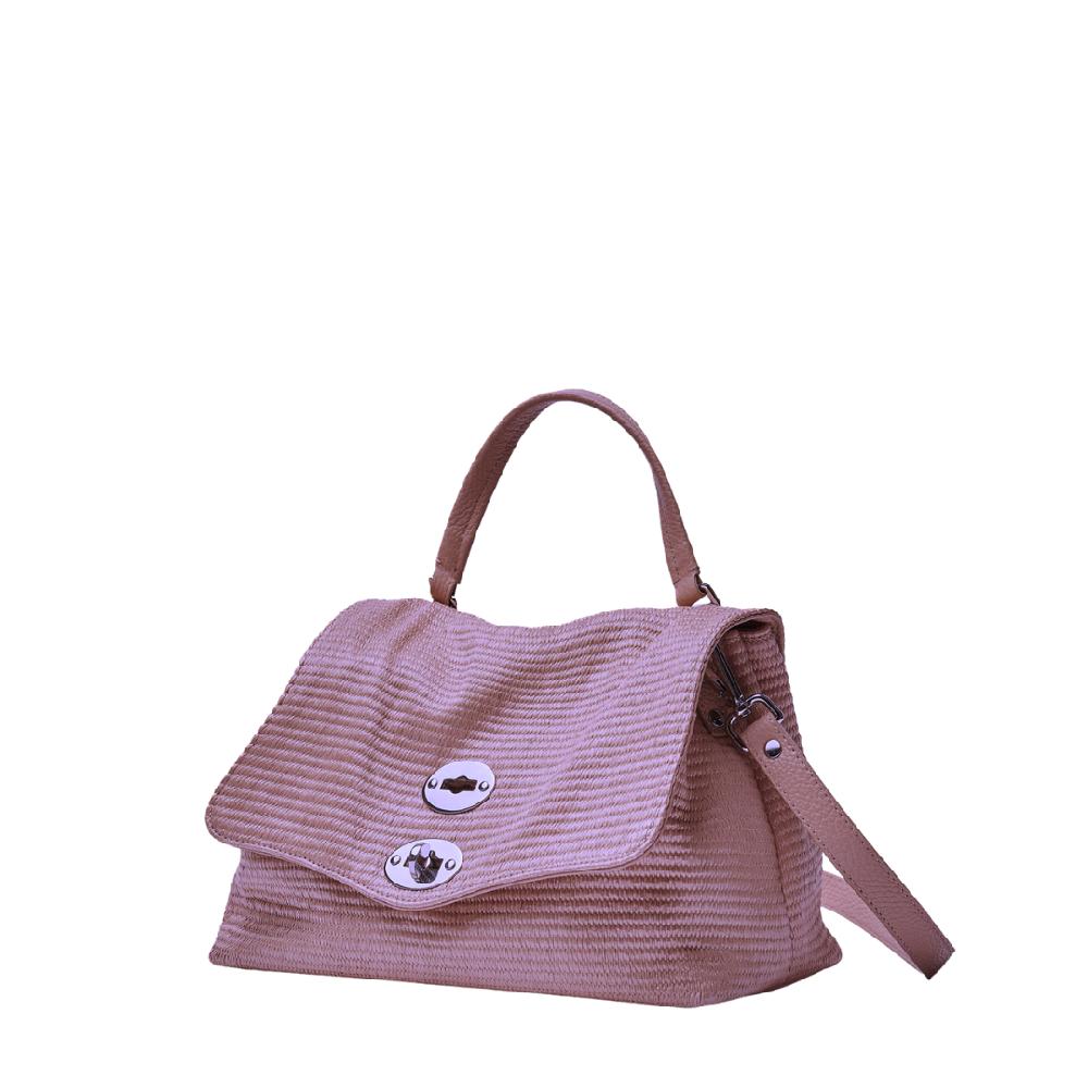 Zanellato BORSA POSTINA® SMALL IN TESSUTO PAGLIA VIOLET MODENA | Zanellato Presa