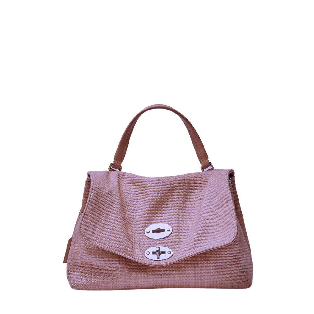 Zanellato BORSA POSTINA® SMALL IN TESSUTO PAGLIA VIOLET MODENA | Zanellato Presa