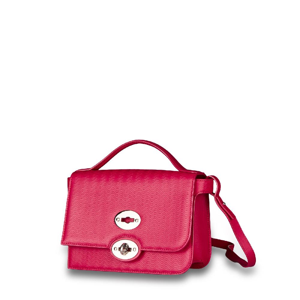 Zanellato BORSA ELLA UNICA IN PELLE STAMPATA ROSE FUCSIA | Zanellato Vendita Economica