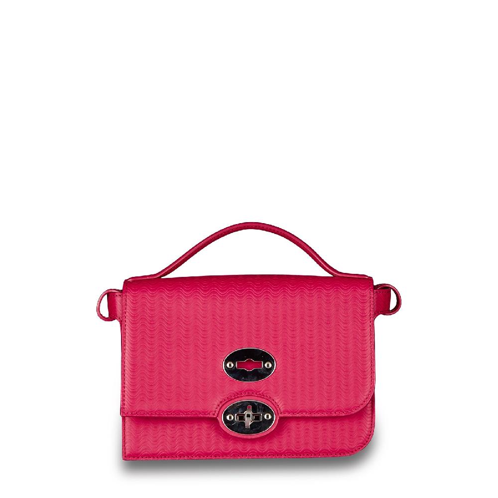 Zanellato BORSA ELLA UNICA IN PELLE STAMPATA ROSE FUCSIA | Zanellato Vendita Economica