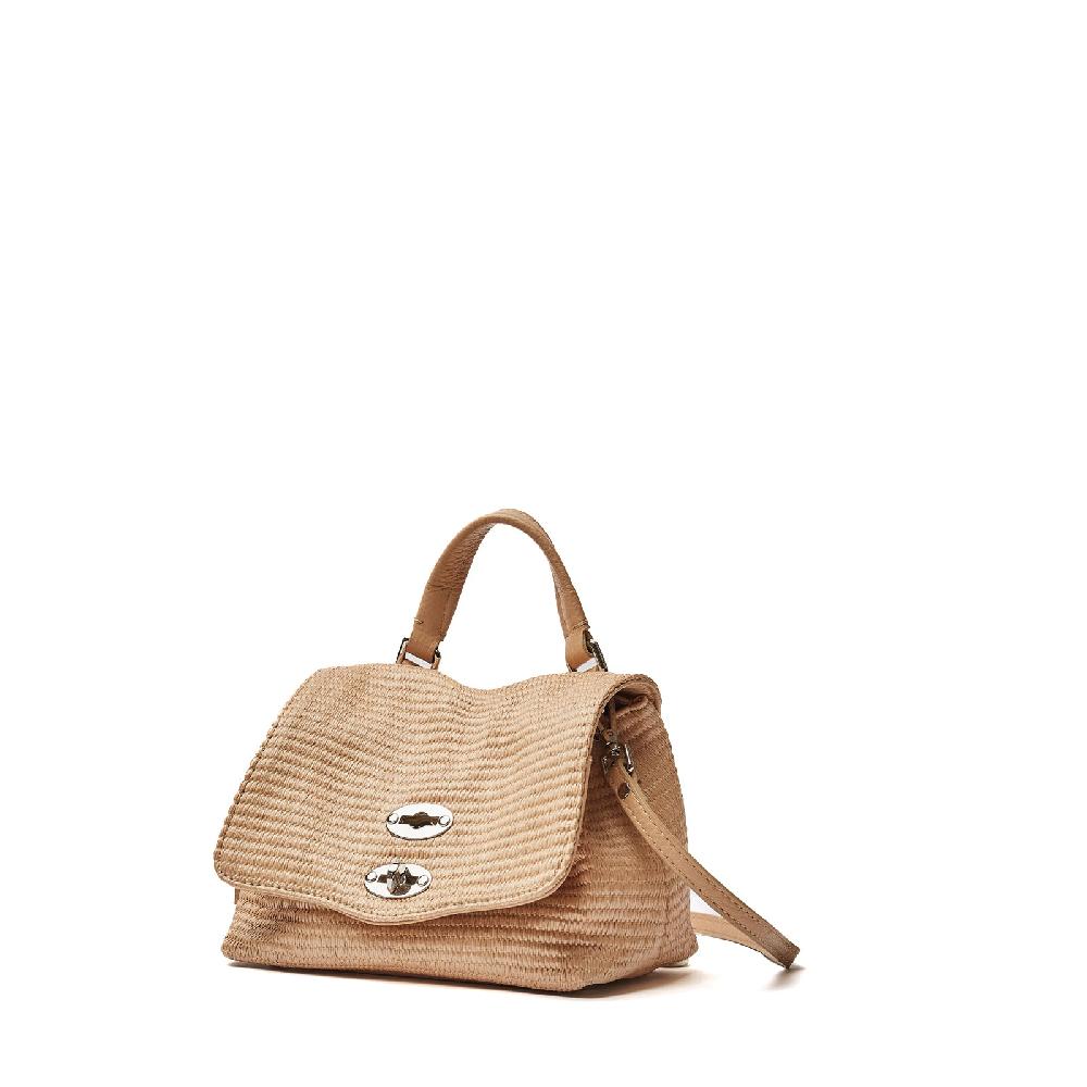 Zanellato BORSA POSTINA® BABY IN TESSUTO PAGLIA BEIGE AGAR AGAR | Zanellato Negozio