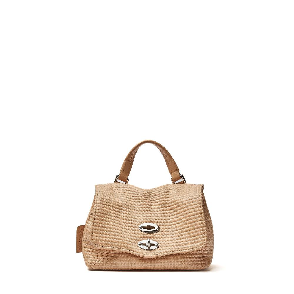 Zanellato BORSA POSTINA® BABY IN TESSUTO PAGLIA BEIGE AGAR AGAR | Zanellato Negozio