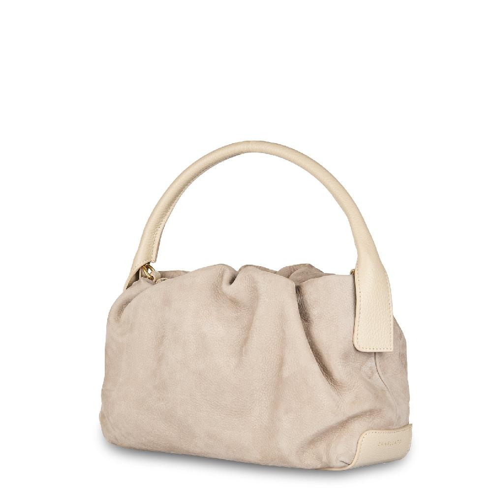 Zanellato BORSA TULIPA UNICA IN PELLE NABUK GREY VISONE | Zanellato In Saldo