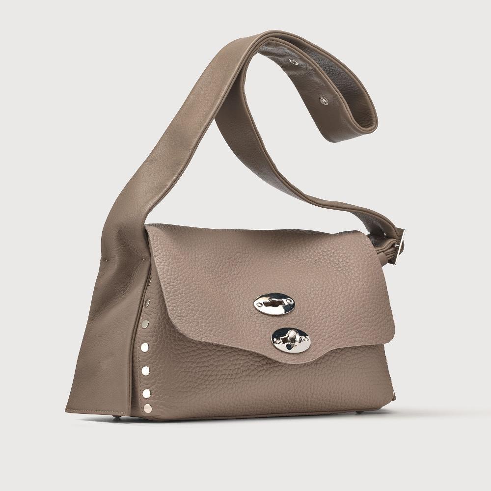 Zanellato BORSA POSTINA® SMALL IN PELLE MARTELLATA GREY CENERINO | Zanellato Offerta speciale