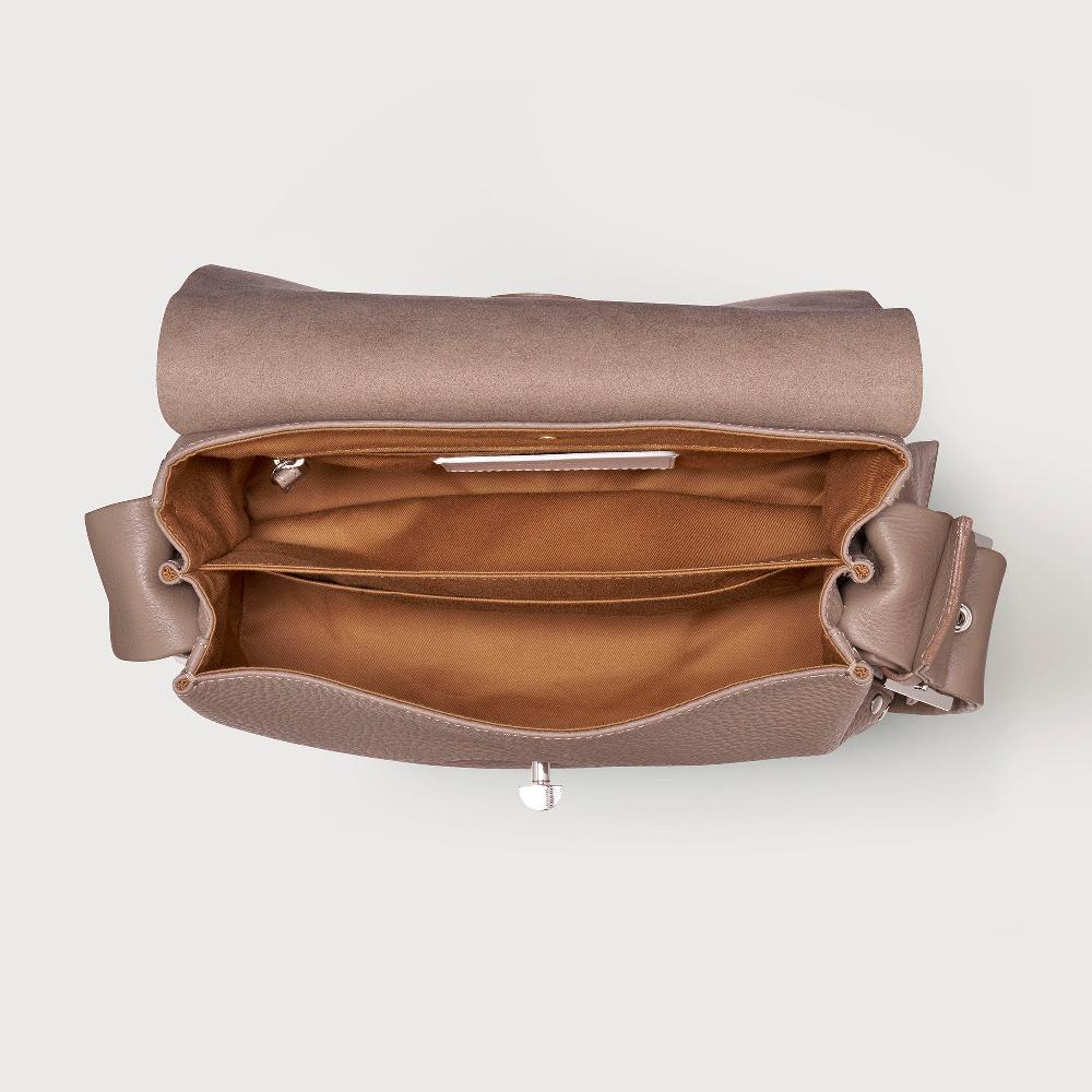 Zanellato BORSA POSTINA® SMALL IN PELLE MARTELLATA GREY CENERINO | Zanellato Offerta speciale