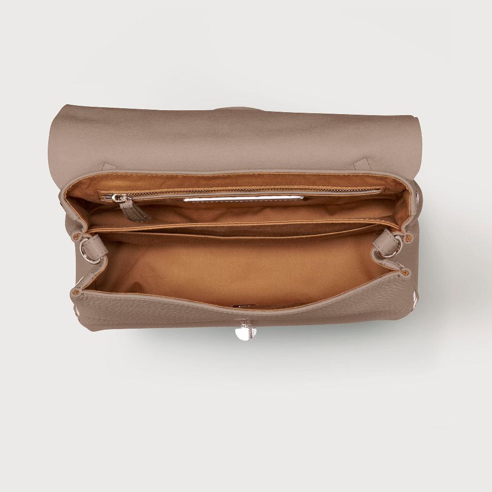 Zanellato BORSA POSTINA® SMALL IN PELLE MARTELLATA GREY CENERINO | Zanellato 2025