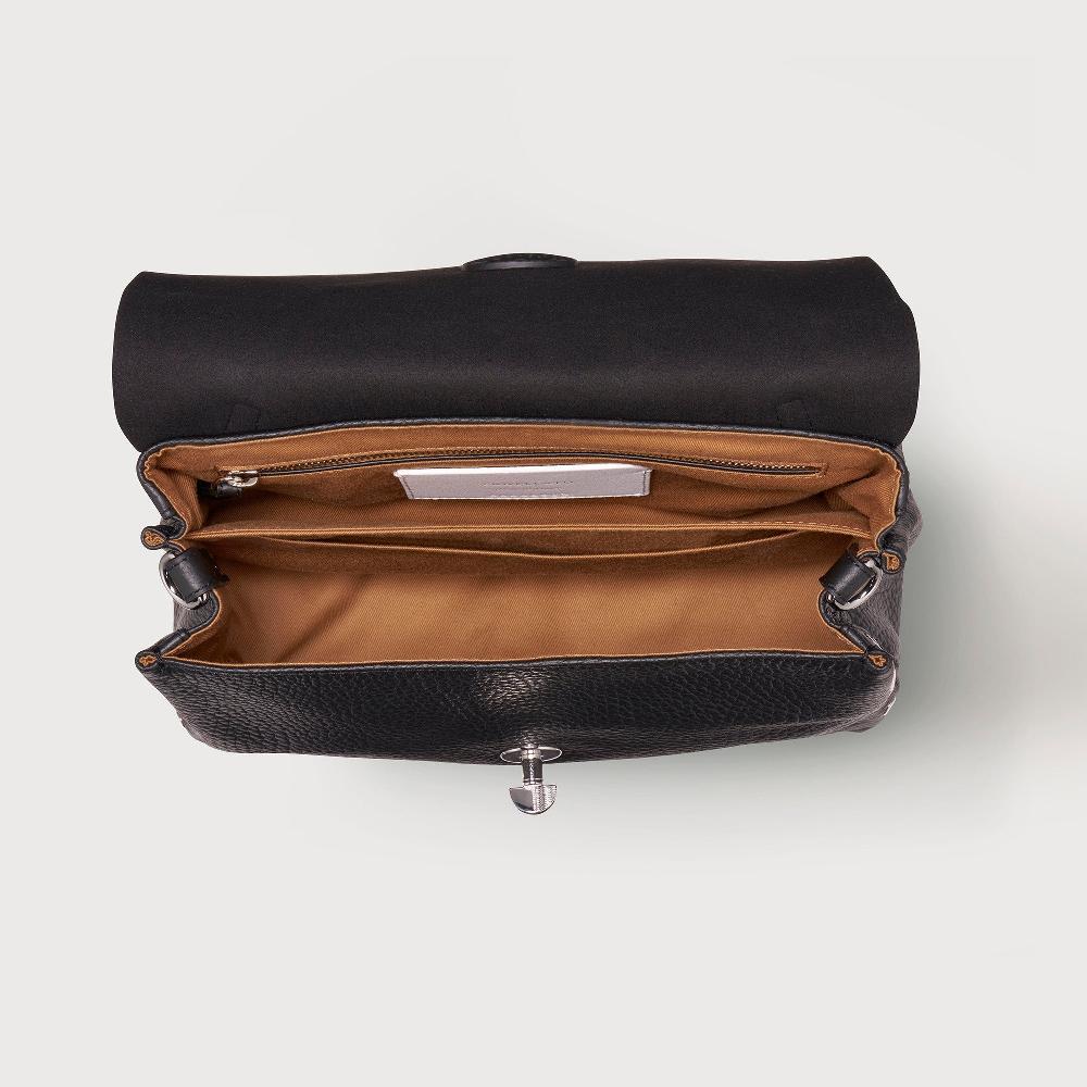 Zanellato BORSA POSTINA® SMALL IN PELLE MARTELLATA BLACK NERO | Zanellato Nuovo