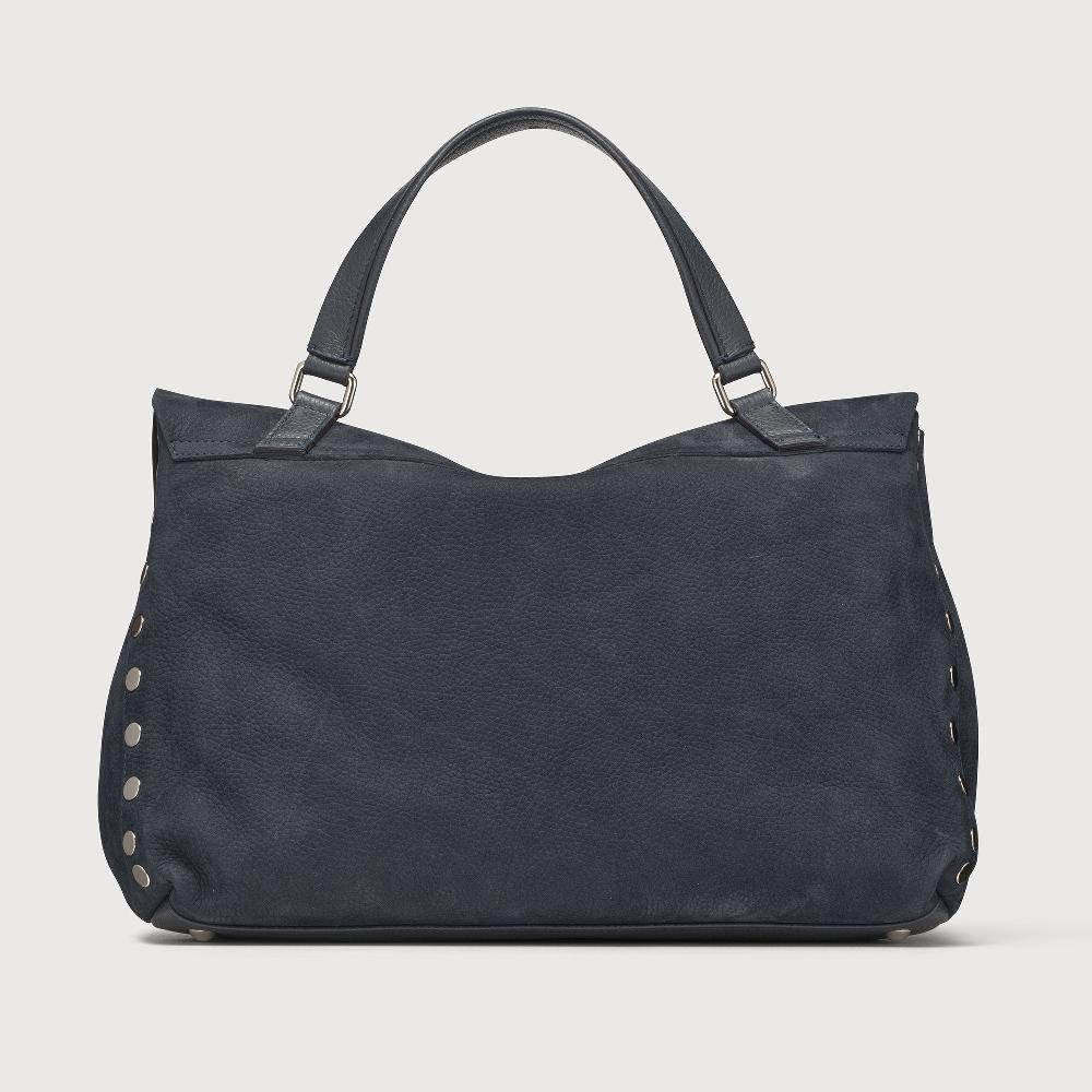 Zanellato BORSA POSTINA® MEDIUM IN PELLE NABUK BLUE NOTTE | Zanellato Promozione