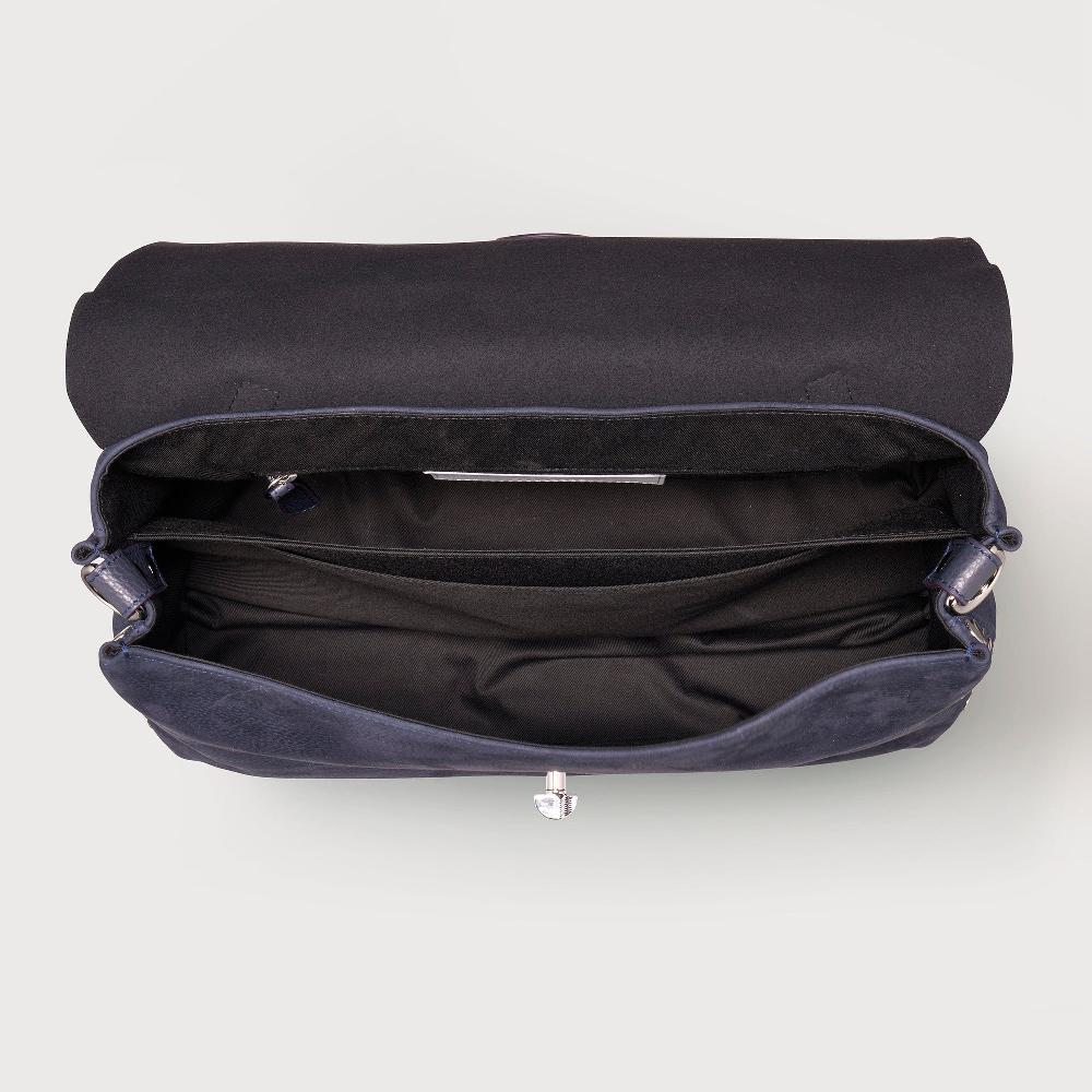 Zanellato BORSA POSTINA® MEDIUM IN PELLE NABUK BLUE NOTTE | Zanellato Promozione