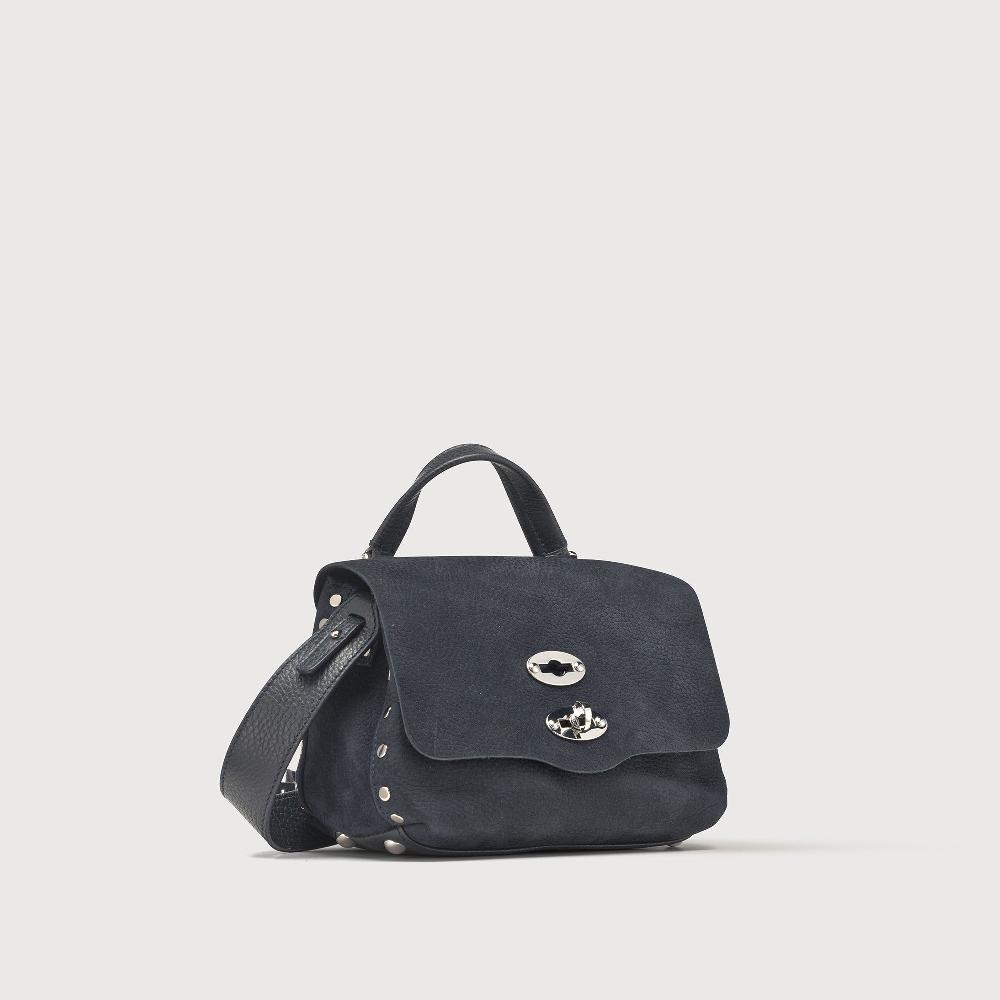 Zanellato BORSA POSTINA® BABY IN PELLE NABUK BLUE NOTTE | Zanellato Pezzi Unici