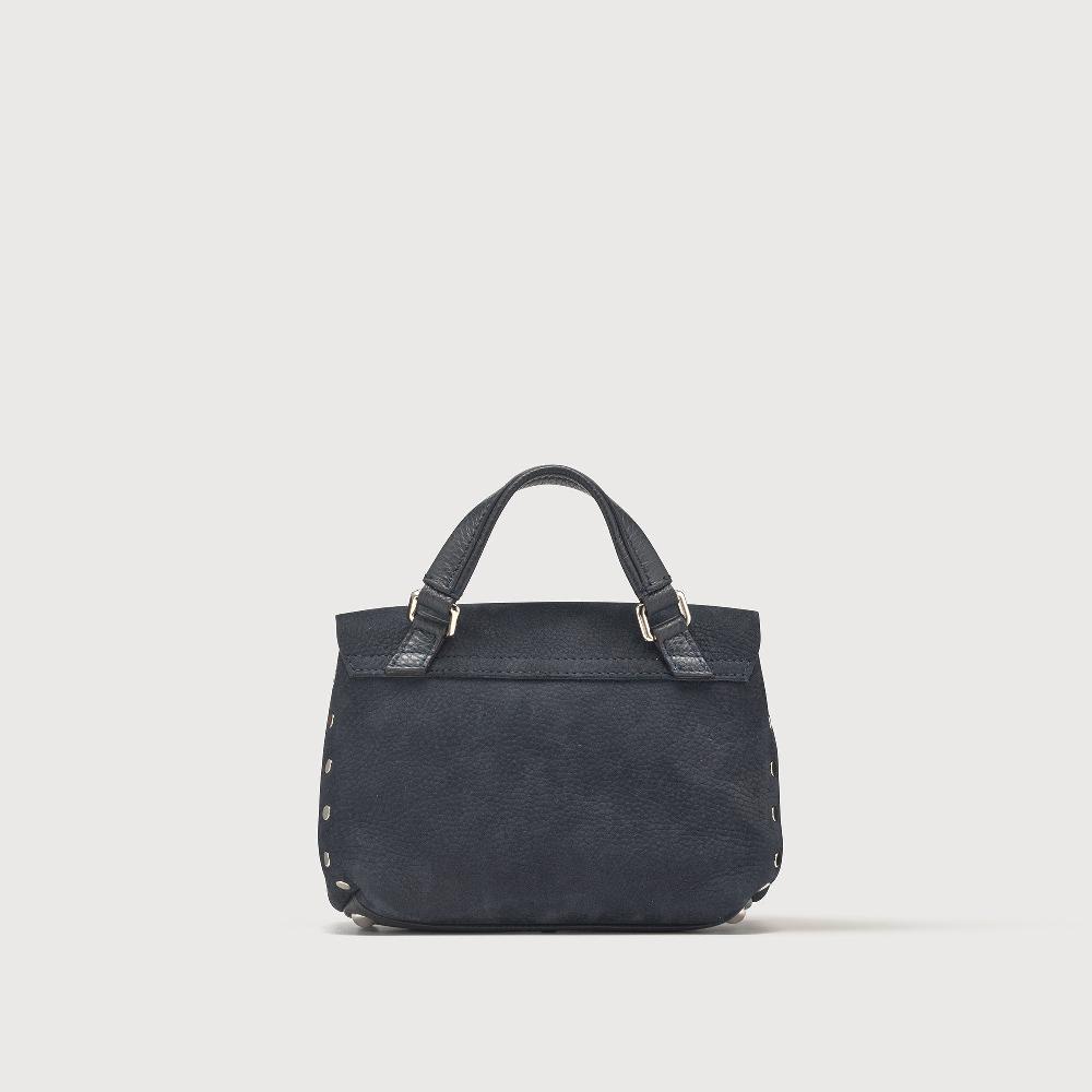 Zanellato BORSA POSTINA® BABY IN PELLE NABUK BLUE NOTTE | Zanellato Pezzi Unici