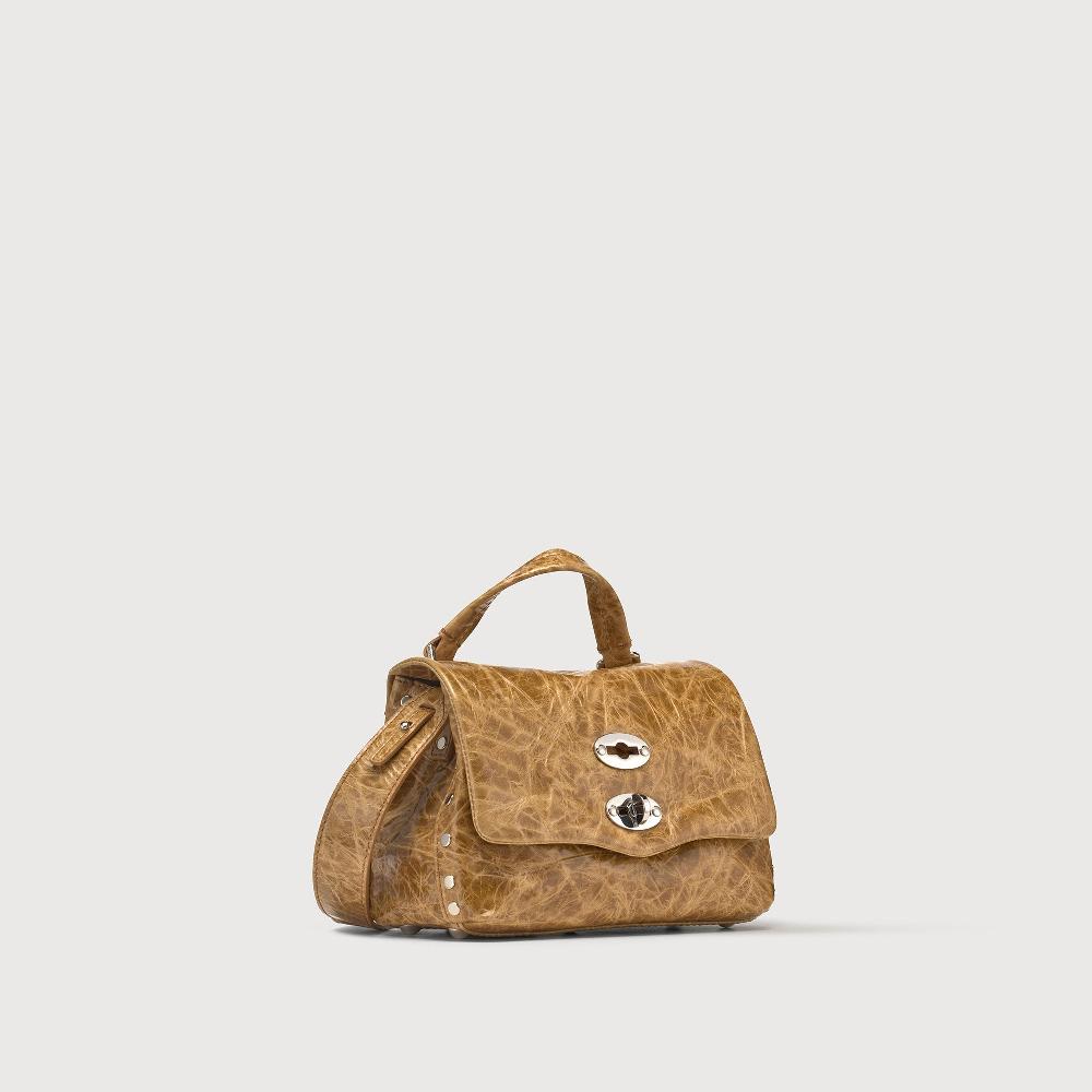 Zanellato BORSA POSTINA® BABY IN PELLE SPAZZOLATA BROWN CARPINESE | Zanellato Qualità Garantita