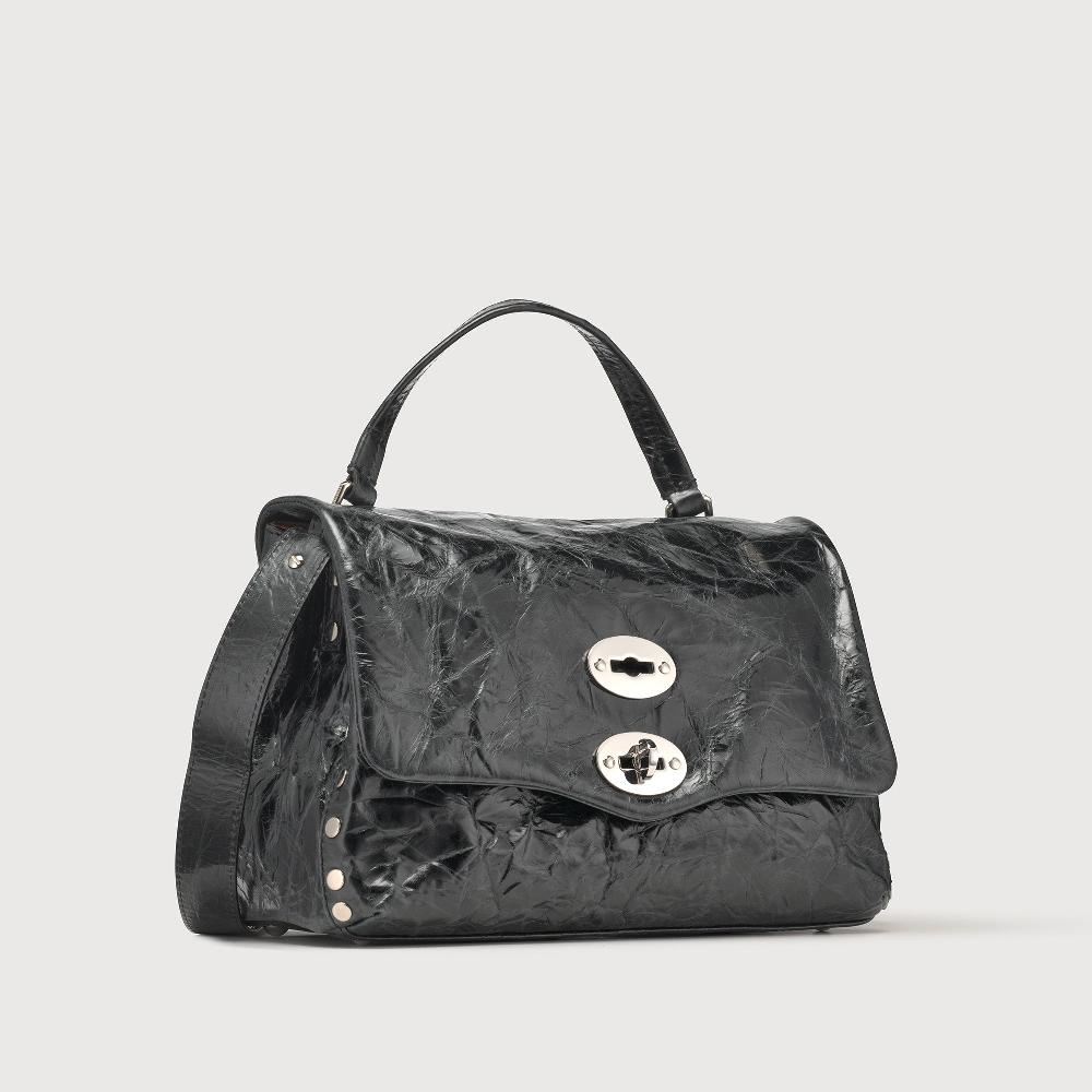 Zanellato BORSA POSTINA® SMALL IN PELLE SPAZZOLATA BLACK NERO | Zanellato Negozi Online
