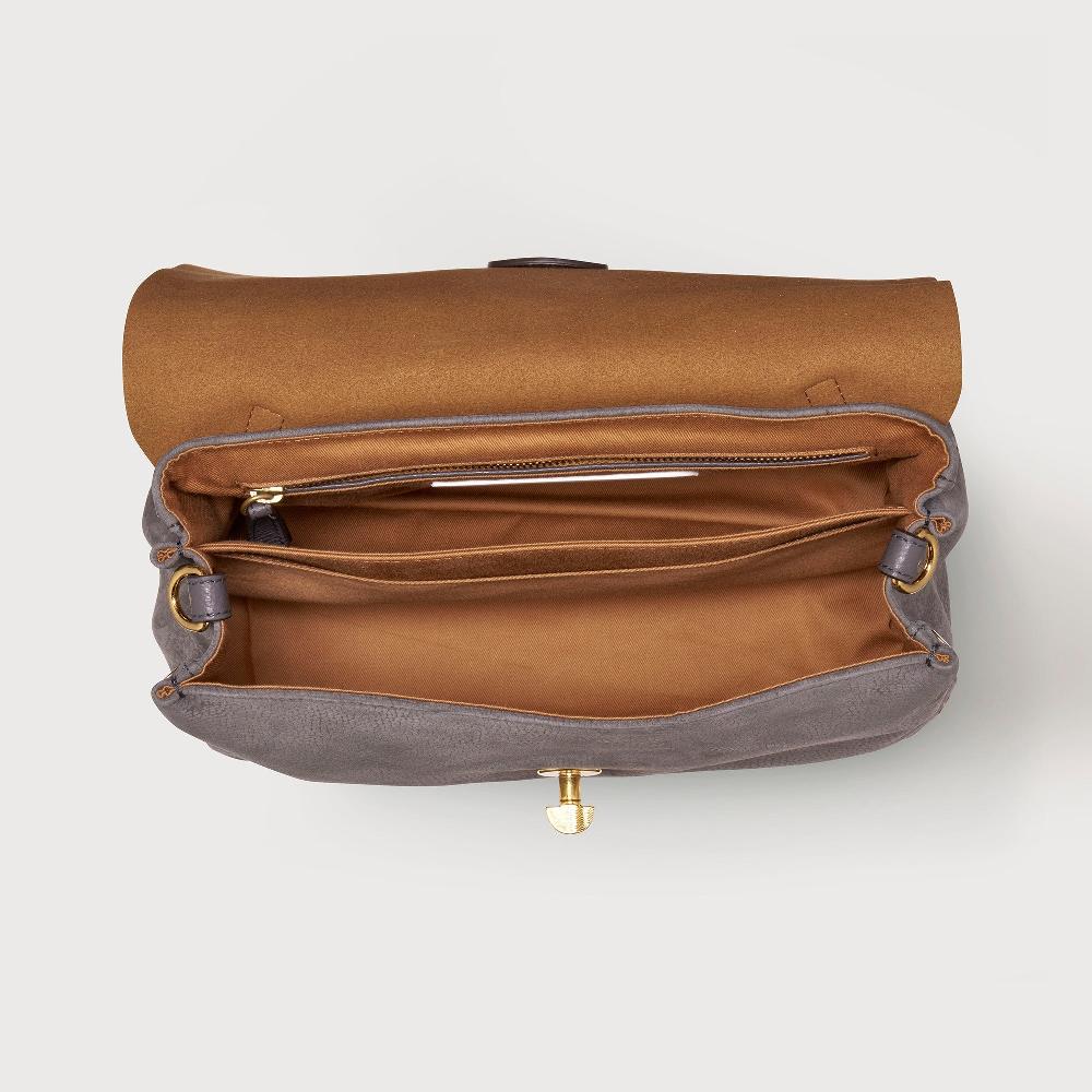 Zanellato BORSA POSTINA® SMALL IN PELLE MARTELLATA GREY FIAMMINGO | Zanellato Acquista Ora