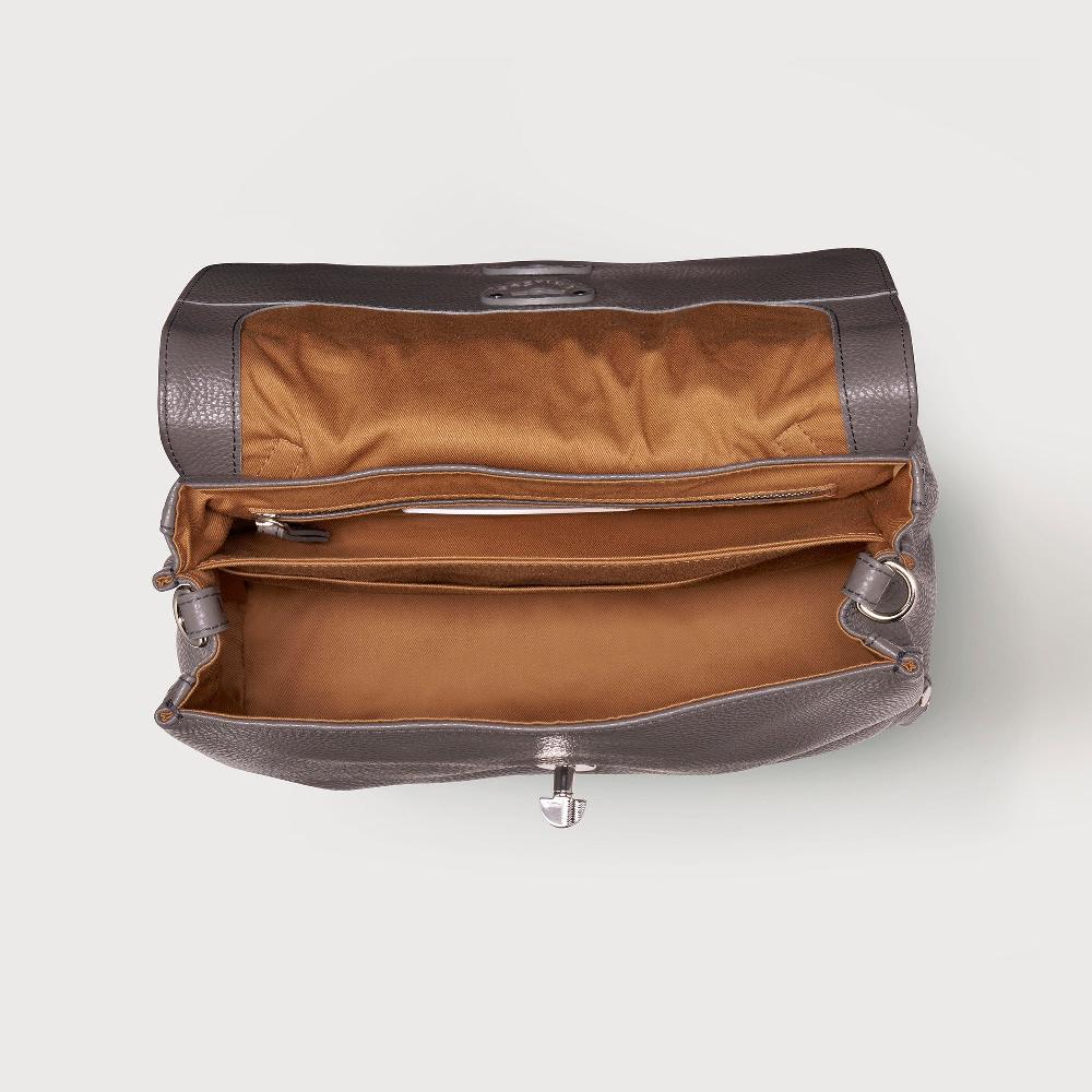 Zanellato BORSA POSTINA® SMALL IN PELLE MARTELLATA GREY MONTEBIANCO | Zanellato Promozione Limitata