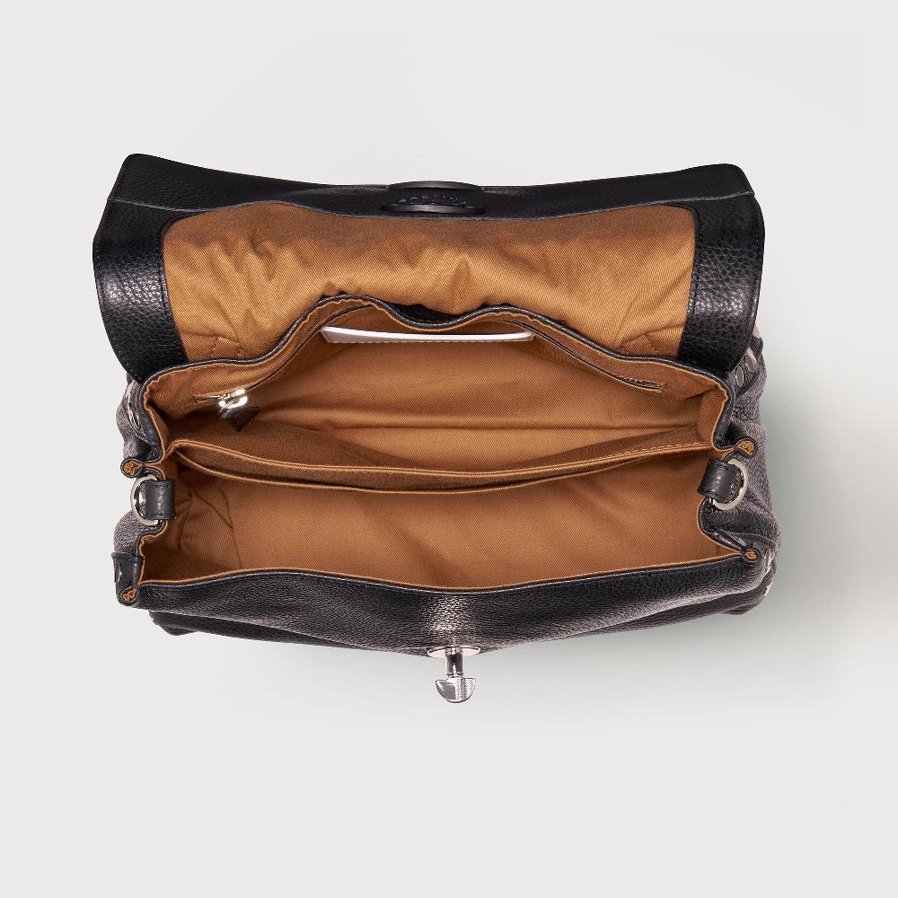 Zanellato BORSA POSTINA® SMALL IN PELLE MARTELLATA BLACK NERO | Zanellato Fino Al -60%