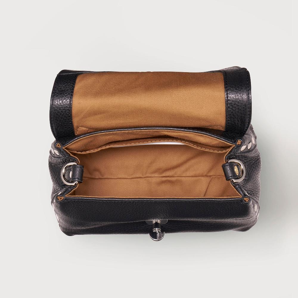 Zanellato BORSA POSTINA® BABY IN PELLE MARTELLATA BLACK NERO | Zanellato Shopping Online