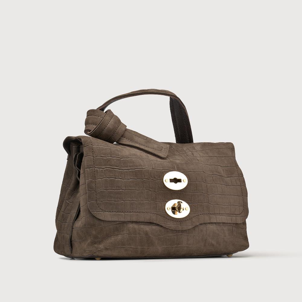 Zanellato BORSA POSTINA® SMALL IN PELLE NABUK BROWN FONDENTE | Zanellato Novità