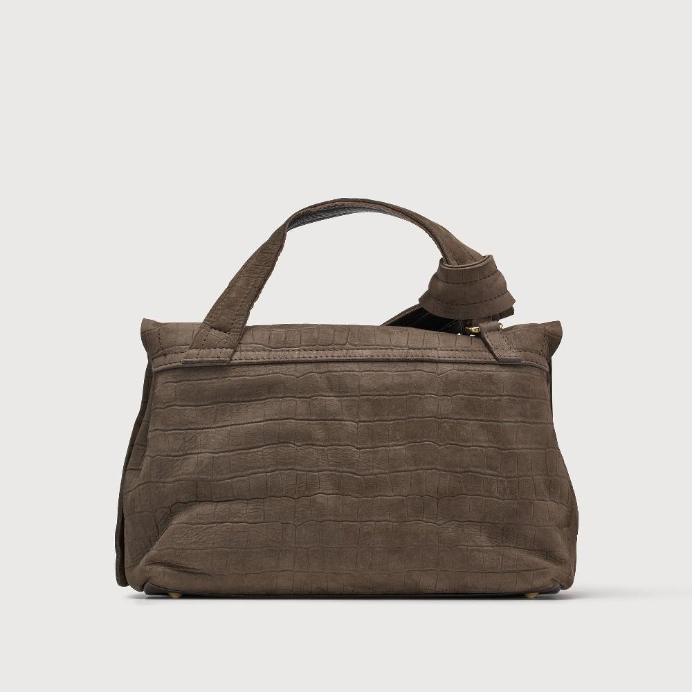 Zanellato BORSA POSTINA® SMALL IN PELLE NABUK BROWN FONDENTE | Zanellato Novità