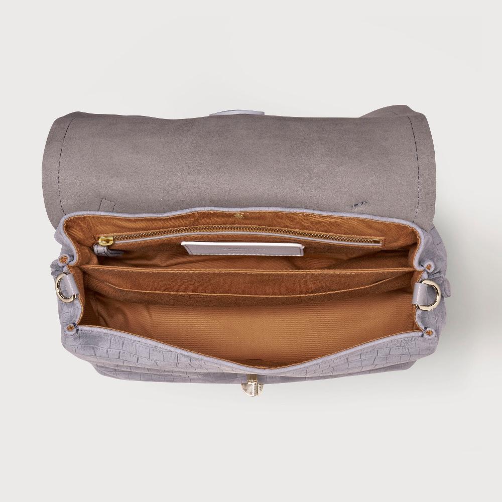 Zanellato BORSA POSTINA® SMALL IN PELLE NABUK GREY PIOGGIA | Zanellato Presa