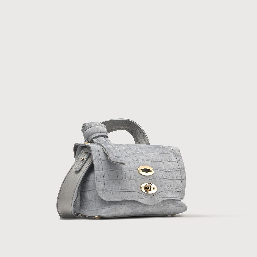 Zanellato BORSA POSTINA® BABY IN PELLE NABUK GREY PIOGGIA | Zanellato Sconto