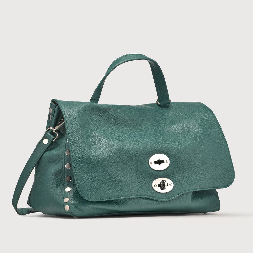 Zanellato BORSA POSTINA® MEDIUM IN PELLE MARTELLATA GREEN ACCA | Zanellato In Vendita