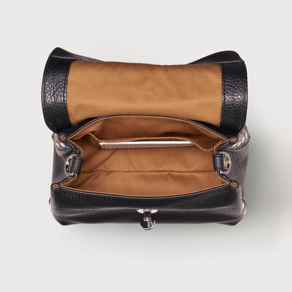 Zanellato BORSA POSTINA® BABY IN PELLE MARTELLATA BLACK NERO | Zanellato Sconti VIP