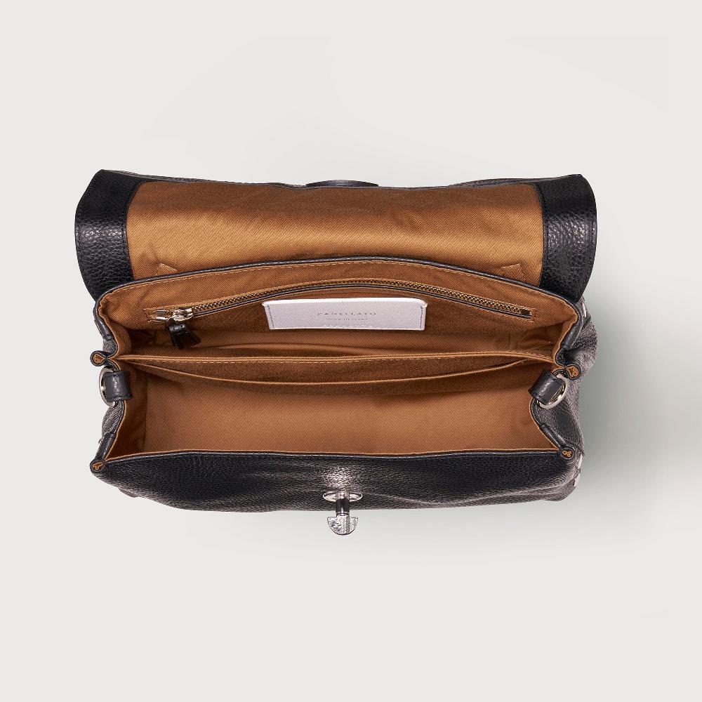 Zanellato BORSA POSTINA® SMALL IN PELLE MARTELLATA BLACK NERO | Zanellato Vendita Economica