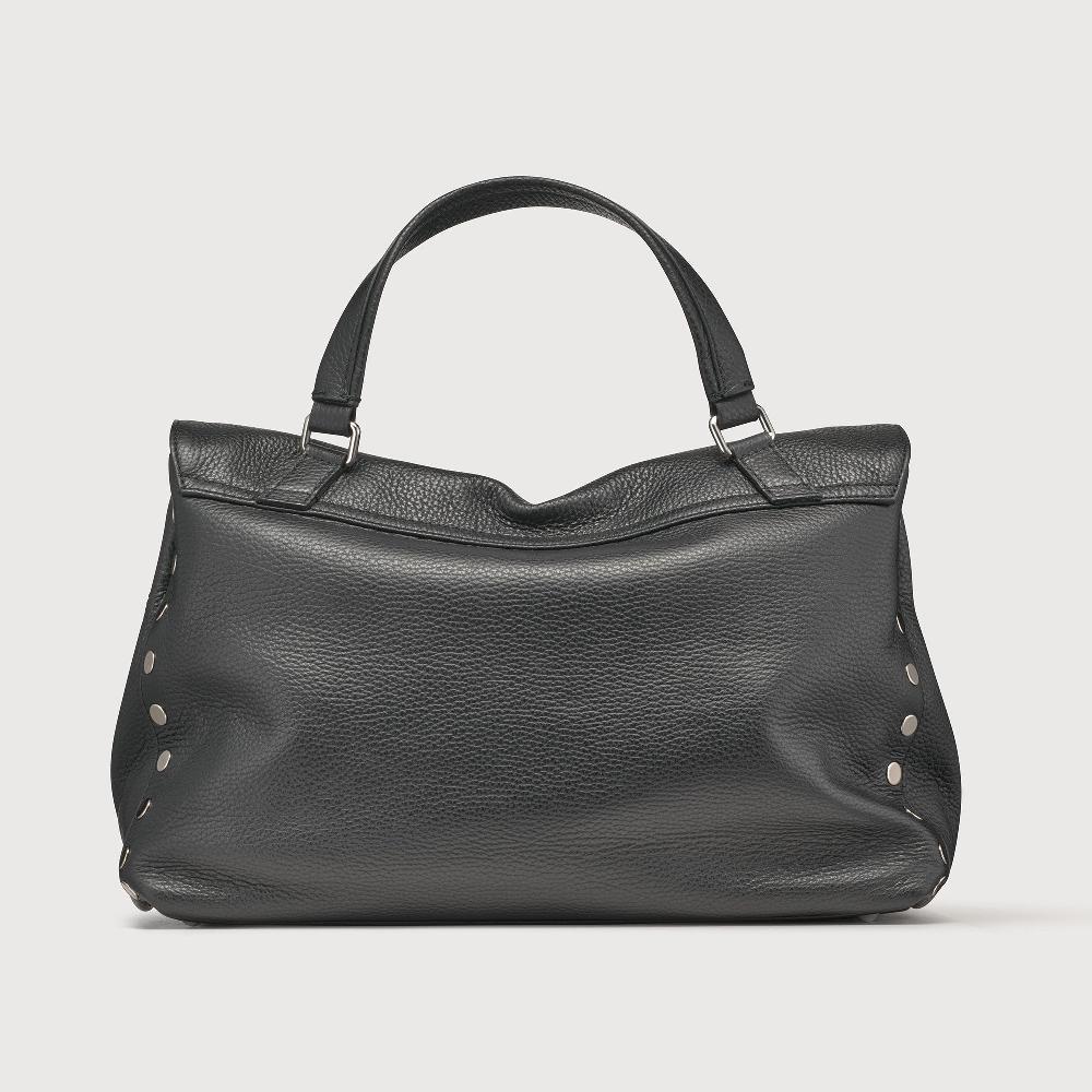 Zanellato BORSA POSTINA® MEDIUM IN PELLE MARTELLATA BLACK NERO | Zanellato Saldi Di Fabbrica