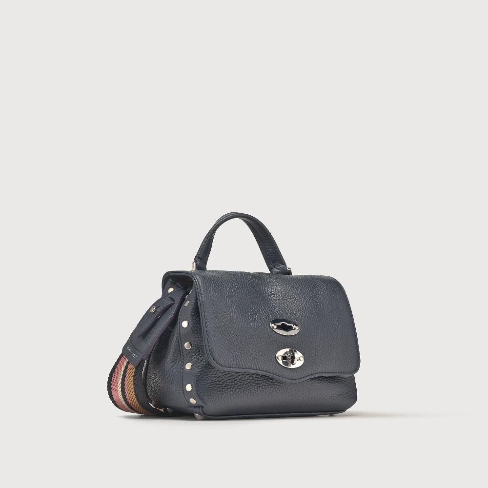 Zanellato BORSA POSTINA® BABY IN PELLE MARTELLATA DARK NAVY | Zanellato In Saldo