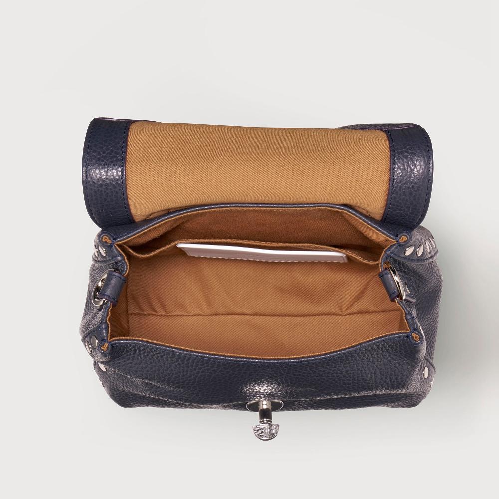 Zanellato BORSA POSTINA® BABY IN PELLE MARTELLATA DARK NAVY | Zanellato In Saldo