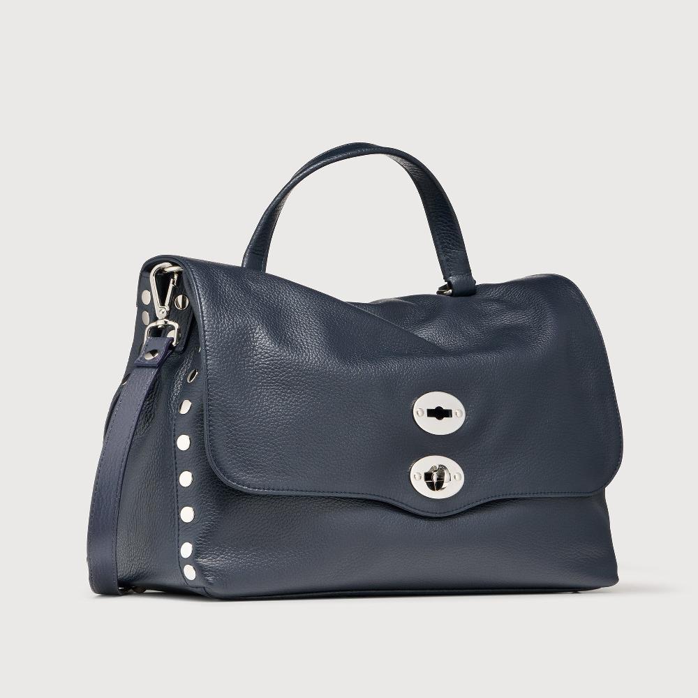 Zanellato BORSA POSTINA® MEDIUM IN PELLE MARTELLATA DARK NAVY | Zanellato Moda