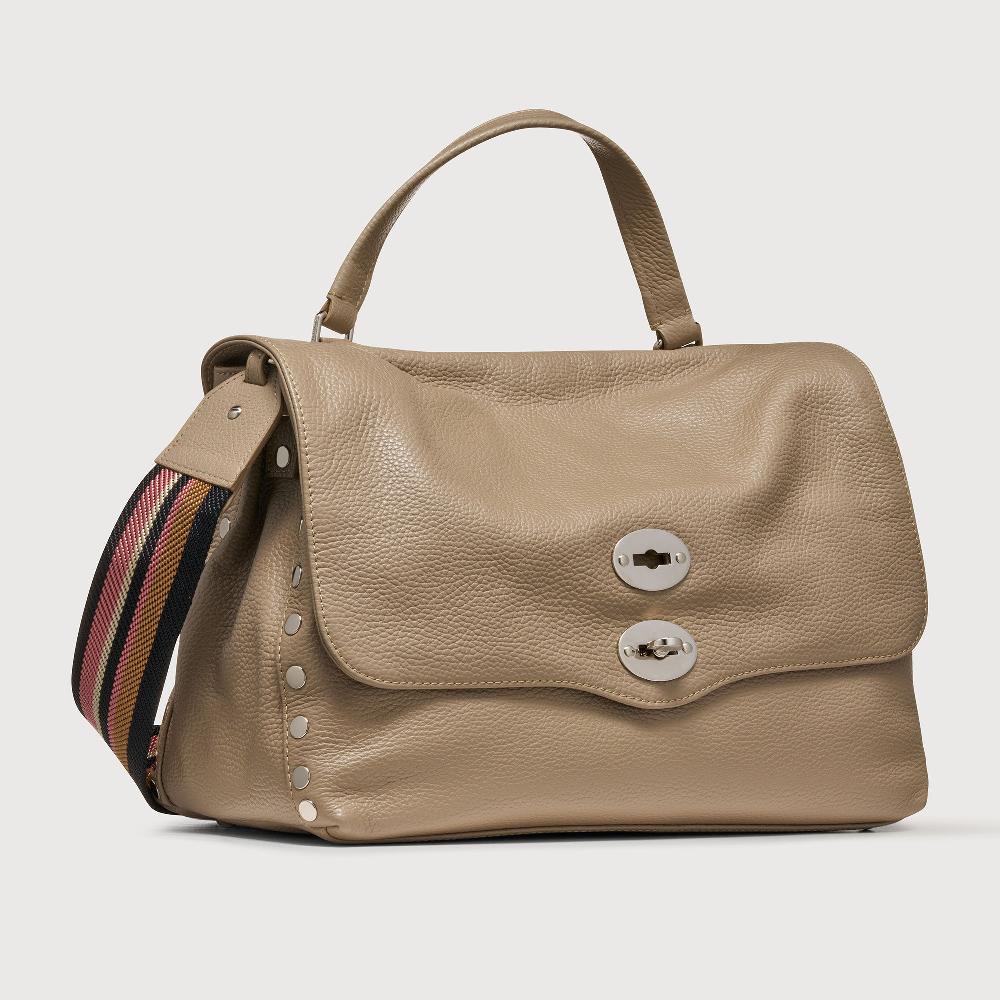 Zanellato BORSA POSTINA® MEDIUM IN PELLE MARTELLATA GREY CRETA | Zanellato Italy