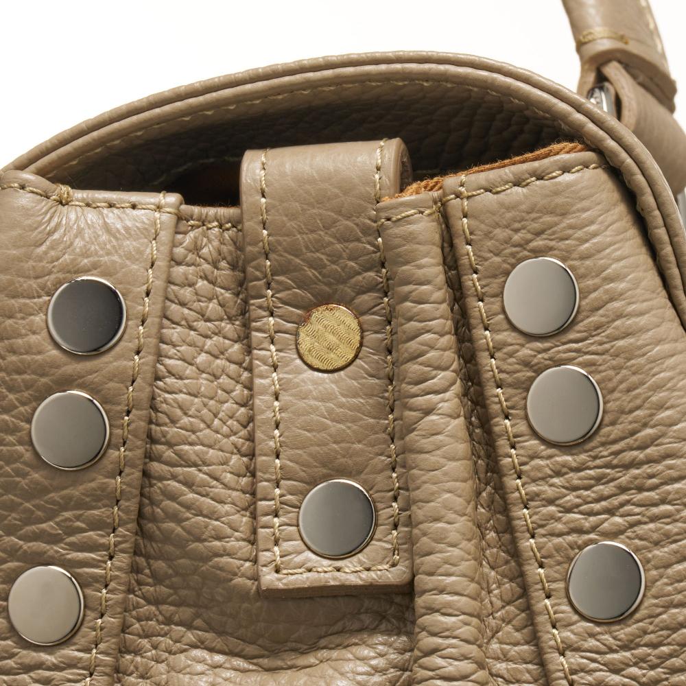 Zanellato BORSA POSTINA® MEDIUM IN PELLE MARTELLATA GREY CRETA | Zanellato Italy