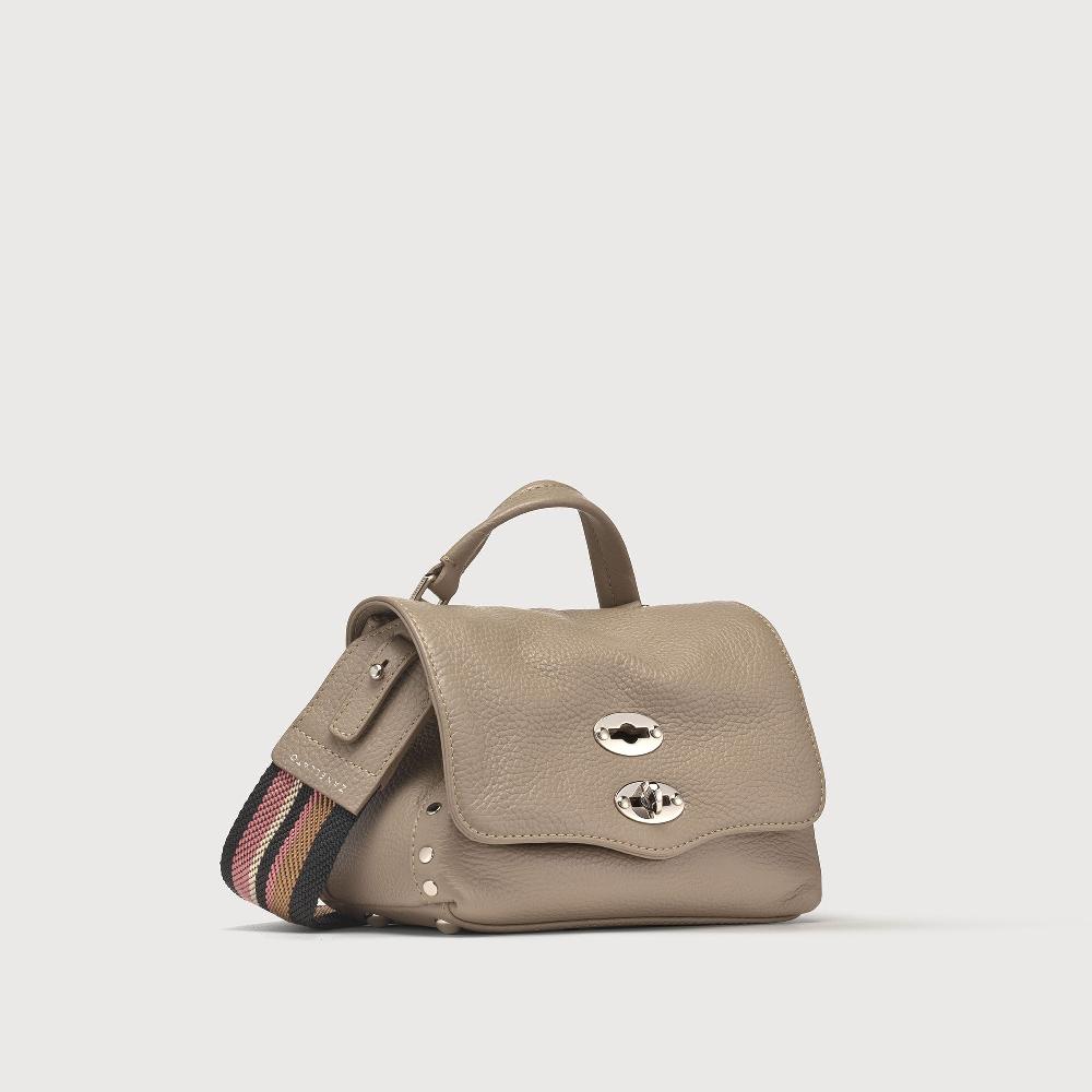 Zanellato BORSA POSTINA® BABY IN PELLE MARTELLATA GREY CRETA | Zanellato Italia