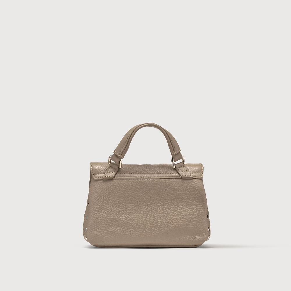 Zanellato BORSA POSTINA® BABY IN PELLE MARTELLATA GREY CRETA | Zanellato Italia