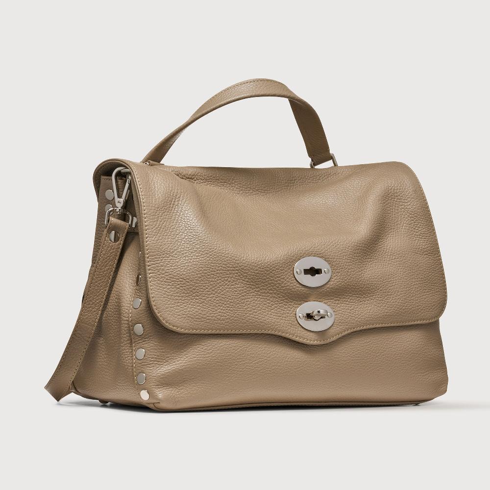 Zanellato BORSA POSTINA® MEDIUM IN PELLE MARTELLATA GREY CRETA | Zanellato In Linea