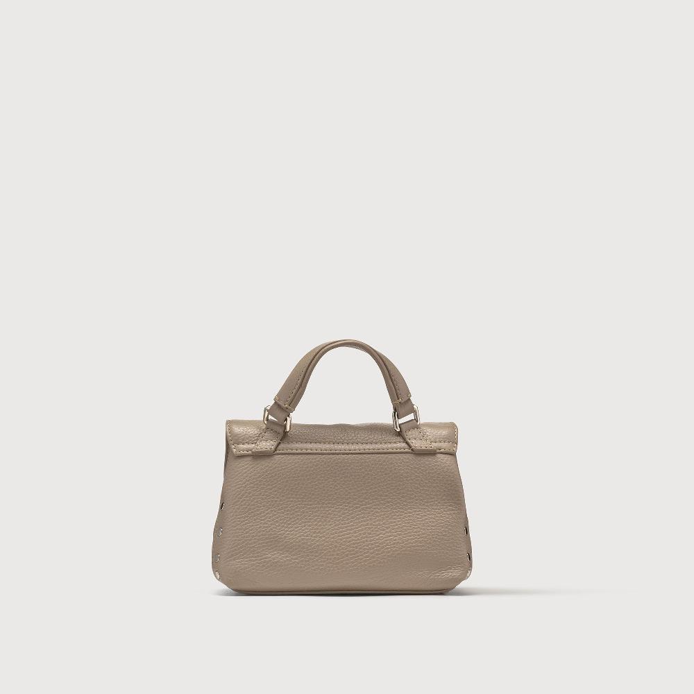 Zanellato BORSA POSTINA® BABY IN PELLE MARTELLATA GREY CRETA | Zanellato Nuovo