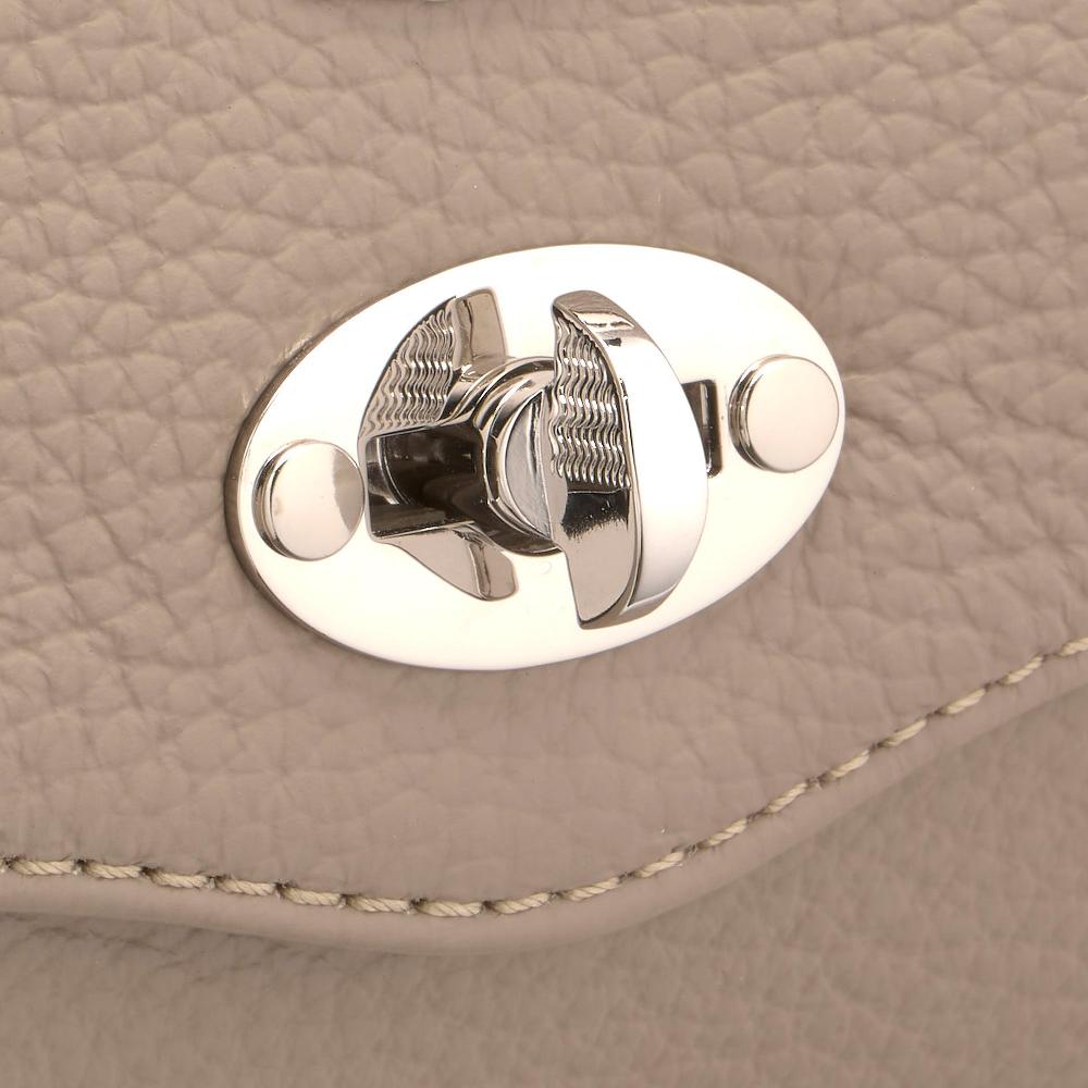Zanellato BORSA POSTINA® BABY IN PELLE MARTELLATA GREY CRETA | Zanellato Nuovo