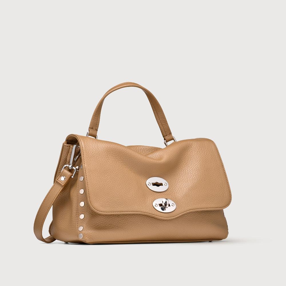Zanellato BORSA POSTINA® SMALL IN PELLE MARTELLATA BROWN CAPPUCCINO | Zanellato Vendita