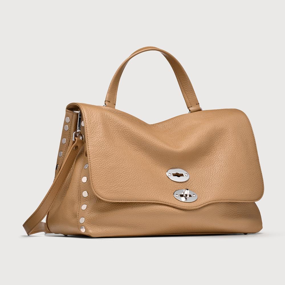Zanellato BORSA POSTINA® MEDIUM IN PELLE MARTELLATA BROWN CAPPUCCINO | Zanellato Promozione