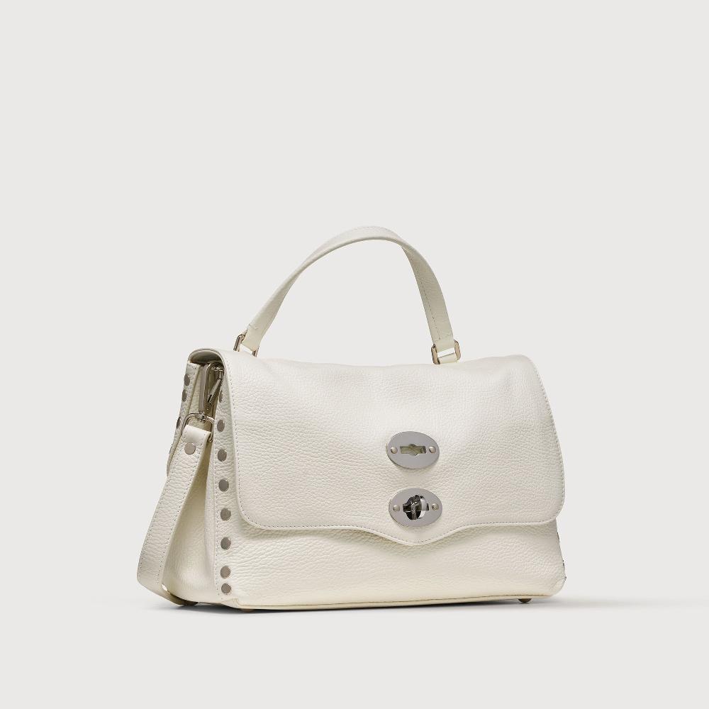 Zanellato BORSA POSTINA® SMALL IN PELLE MARTELLATA BIANCO LATTE | Zanellato Qualità Garantita