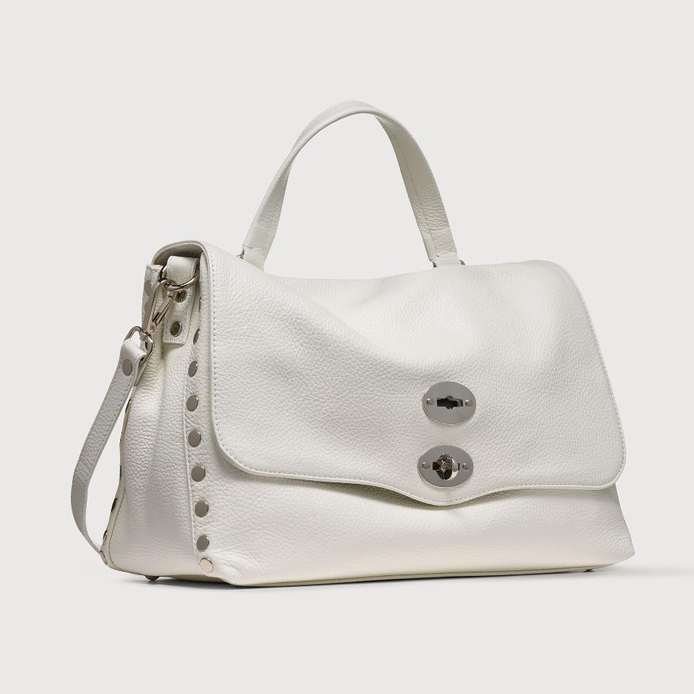 Zanellato BORSA POSTINA® MEDIUM IN PELLE MARTELLATA BIANCO LATTE | Zanellato Negozi Online
