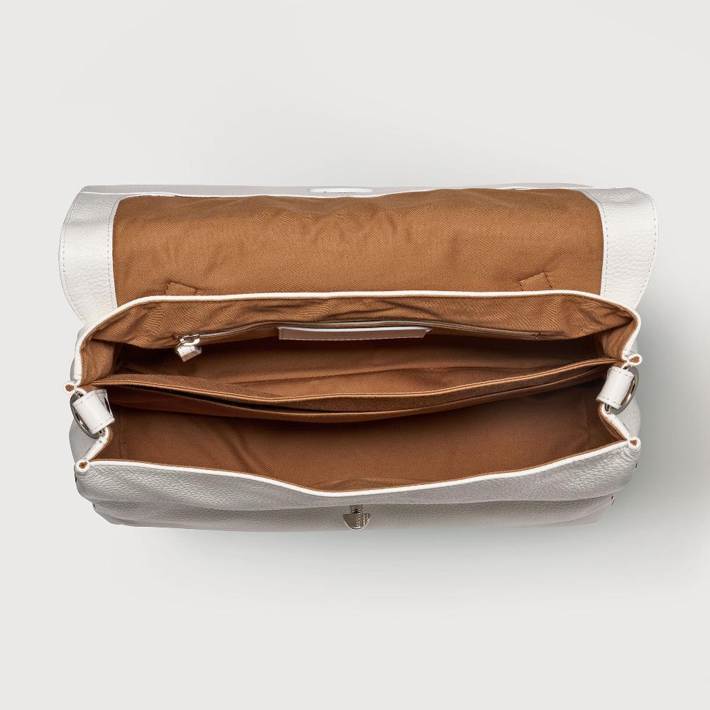 Zanellato BORSA POSTINA® MEDIUM IN PELLE MARTELLATA BIANCO LATTE | Zanellato Negozi Online