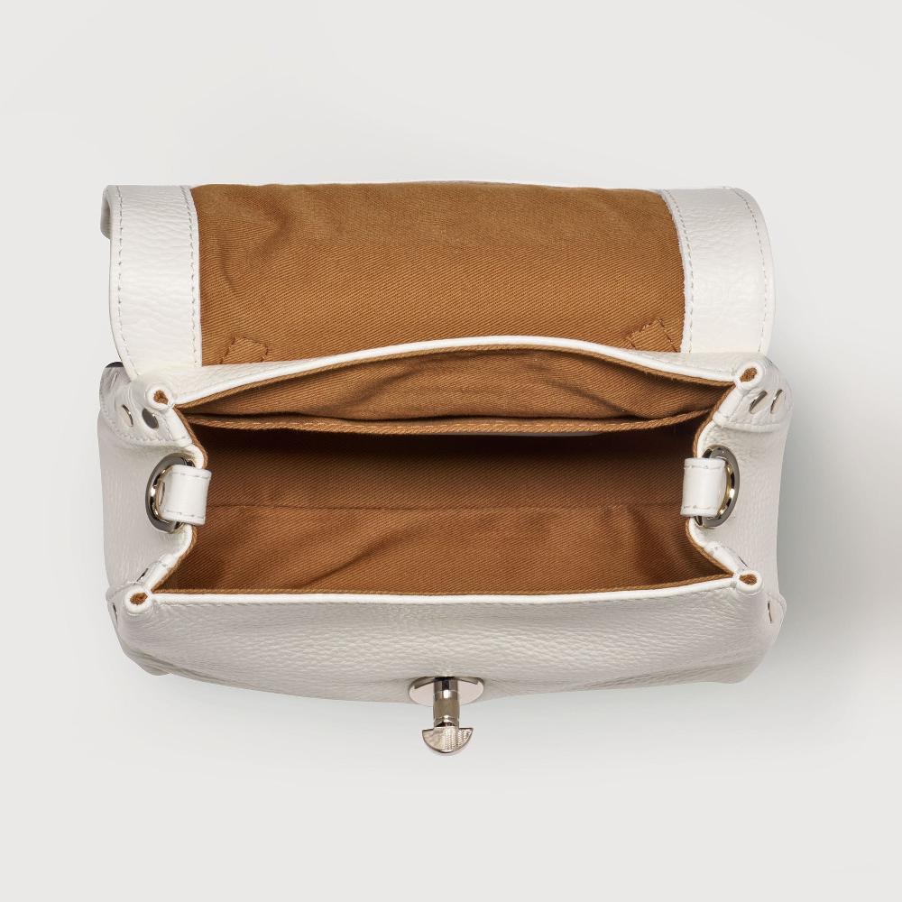 Zanellato BORSA POSTINA® BABY IN PELLE MARTELLATA BIANCO LATTE | Zanellato Acquista Ora