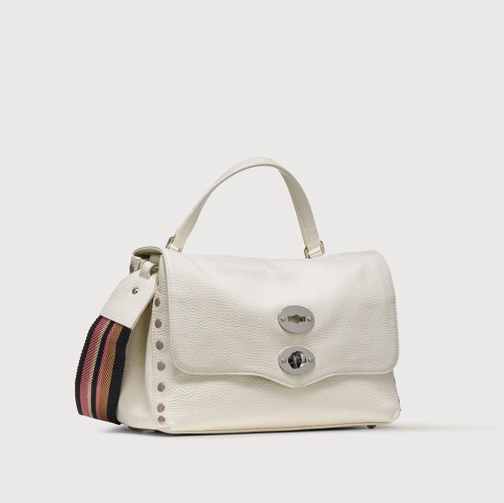 Zanellato BORSA POSTINA® SMALL IN PELLE MARTELLATA BIANCO LATTE | Zanellato Consegna Veloce