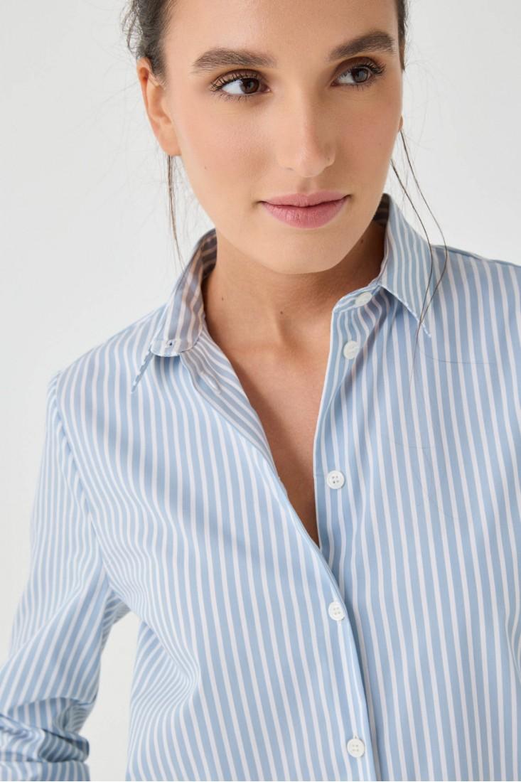 Zanetti 1965 Camicia in cotone stretch a righe Fino Al -60%